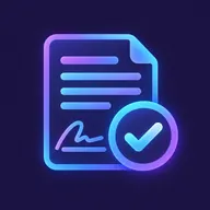 Signed scope document with a checkmark